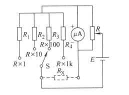 万用表测量电阻的电路图